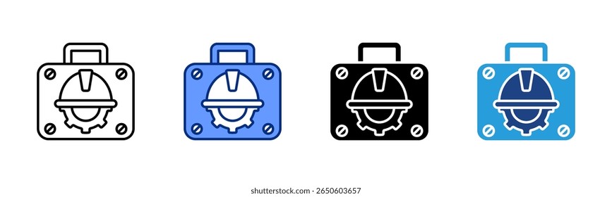 Safety Gear icon sheet multiple style collection