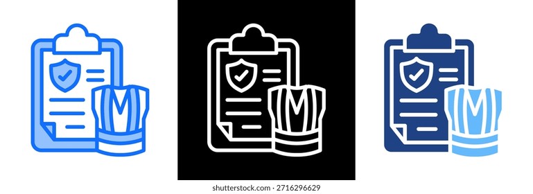 Safety Gear Icon triplestyle Vector Illustration