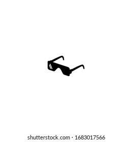 icono de cristal de seguridad. un icono de seguridad para el trabajador. simle, fla, negro.