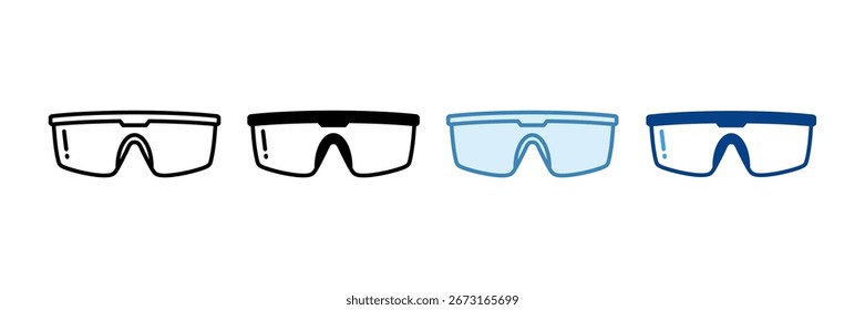 Safety Glasse Icon Set Multiple Style Collection