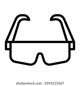 Safety Glasses Glyph Icon Design For Personal nad Commercial Use