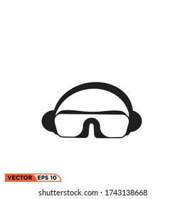 safety glasses icon design vector template illustration