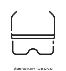 safety glasses icon designed in simple line vector illustration style