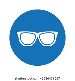  Safety Glasses Icon Eye Protection Symbol for Workplace and Industrial Safety Sign Design Vector