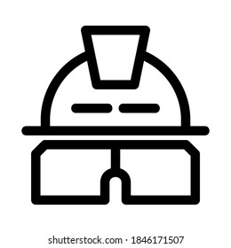 safety glasses icon or logo isolated sign symbol vector illustration - high quality black style vector icons

