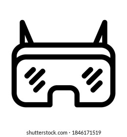safety glasses icon or logo isolated sign symbol vector illustration - high quality black style vector icons
