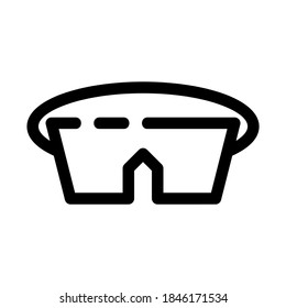 safety glasses icon or logo isolated sign symbol vector illustration - high quality black style vector icons
