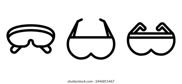 safety glasses icon or logo isolated sign symbol vector illustration - high quality black style vector icons
