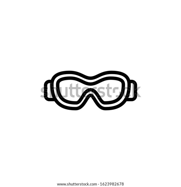 Safety Glasses Icon Outline Lineart Style Stock Vector Royalty Free 1623982678 Shutterstock 3199