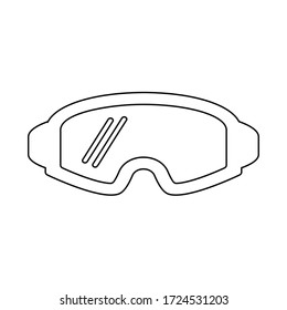 Safety Glasses Icon Outline vector illustration