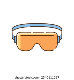 Safety glasses icon. Protective eyewear, industrial design, safety gear, vision protection, workplace safety,  symbolizing security and care.