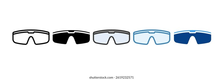 Safety Glasses Icon Set Multiple Style Collection