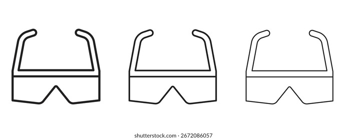 Ícone de óculos de segurança. Ilustração de elemento simples. Pode ser usado para web e celular.