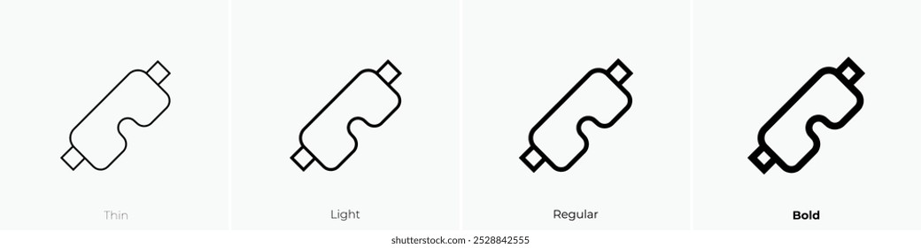 safety glasses icon. Thin, Light Regular And Bold style design isolated on white background