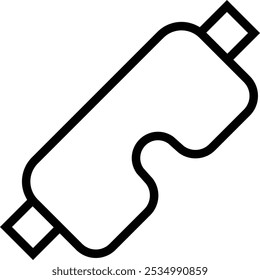 safety glasses icon. Thin linear style design isolated on white background