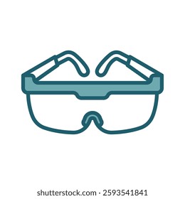 safety glasses icon vector design template simple and clean