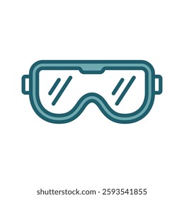 safety glasses icon vector design template simple and clean