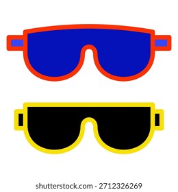 Sicherheitsbrille Symbol Vektordesign Vorlage einfach und modern