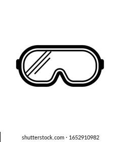 Safety glasses icon vector isolated on white eps 10