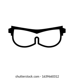 Safety glasses icon vector sign and symbol on trendy design