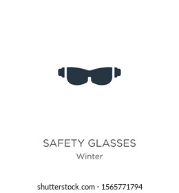 Safety glasses icon vector. Trendy flat safety glasses icon from winter collection isolated on white background. Vector illustration can be used for web and mobile graphic design, logo, eps10