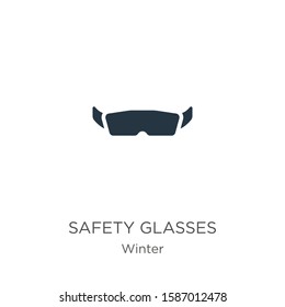 Safety glasses icon vector. Trendy flat safety glasses icon from winter collection isolated on white background. Vector illustration can be used for web and mobile graphic design, logo, eps10
