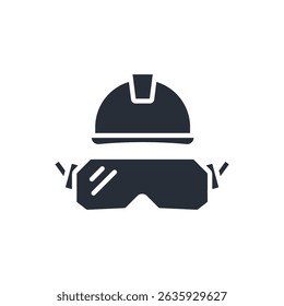 safety glasses icon. vector.Editable stroke.linear style sign for use web design,logo.Symbol illustration.