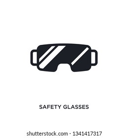 safety glasses isolated icon. simple element illustration from winter concept icons. safety glasses editable logo sign symbol design on white background. can be use for web and mobile