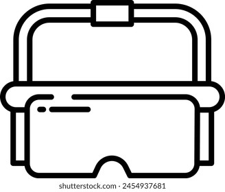 Safety Glasses outline icon vector illustration