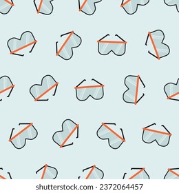 Safety glasses seamless pattern. Suitable for backgrounds, wallpapers, fabrics, textiles, wrapping papers, printed materials, and many more.
