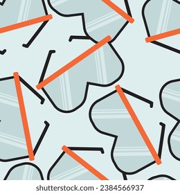 Safety glasses seamless pattern. Suitable for backgrounds, wallpapers, fabrics, textiles, wrapping papers, printed materials, and many more.