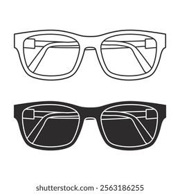 Safety Glasses silhouette icon vector