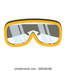 Safety glasses tool icon. Industrial or household instrument for general or utility purposes. Protective eyewear or goggles vector illustration