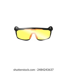 Safety glasses vector. Builder glasses vector icon. Eye protection logo in production vector. Shockproof technical glasses vector.