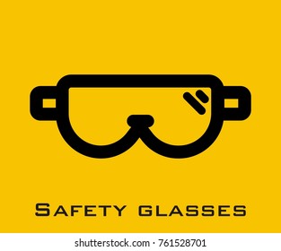 Safety Glasses vector icon