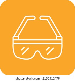 Icono vectorial de gafas de seguridad. Se puede usar para imprimir, móviles y aplicaciones web.