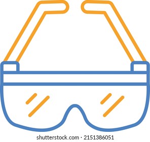 Safety Glasses vector icon. Can be used for printing, mobile and web applications.