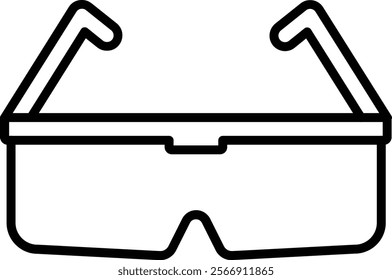 Safety Glasses vector icon. Can be used for printing, mobile and web applications.