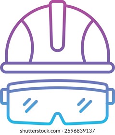 Safety Glasses vector icon. Can be used for printing, mobile and web applications.