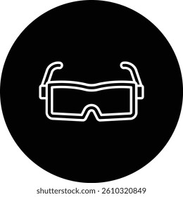 Safety Glasses vector icon. Can be used for printing, mobile and web applications.