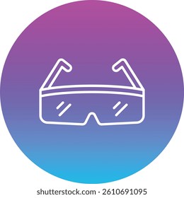 Safety Glasses vector icon. Can be used for printing, mobile and web applications.