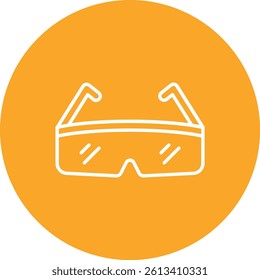 Safety Glasses vector icon. Can be used for printing, mobile and web applications.