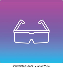 Safety Glasses vector icon. Can be used for printing, mobile and web applications.