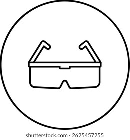 Icono de Vector de gafas de seguridad. Se puede utilizar para aplicaciones de impresión, móviles y de Web.