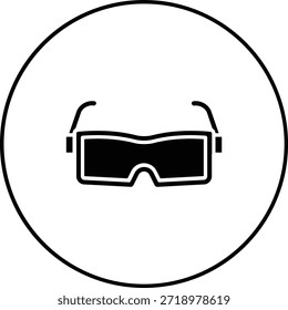 Icono de Vector de gafas de seguridad. Se puede utilizar para aplicaciones de impresión, móviles y de Web.