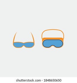safety glasses vector icon protection