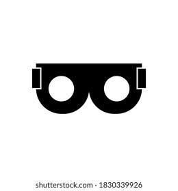 Safety glasses vector icon sign symbol.Wear safety glasses