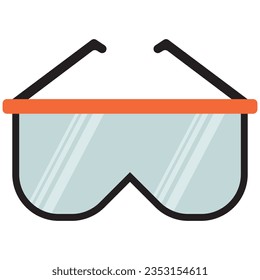 Safety Glasses vector illustration. Vector illustration with construction theme. Labor.