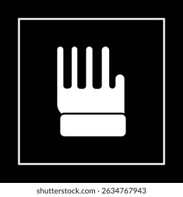 Safety glove icon vector. Icon of human glove hand