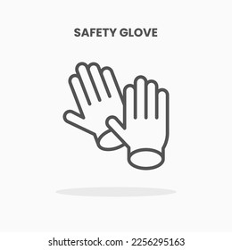 Safety Glove icon vector illustration line style. Great design for web, app and more. Editable Stroke and pixel perfect.